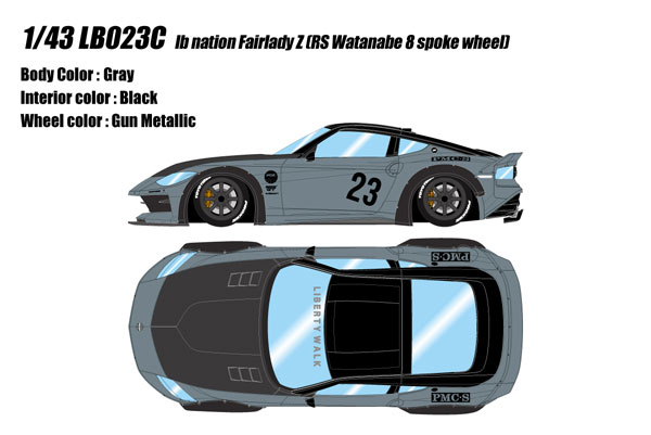 1/43 lb nation フェアレディ Z(RZ34) (RSワタナベ 8スポークホイール