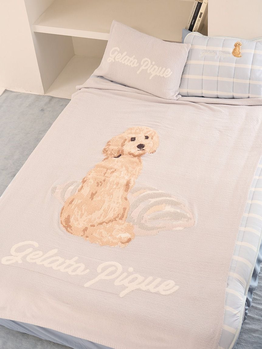 Sleep】【UNISEX】エアリーモコプレイフルDOGジャガードマルチカバー