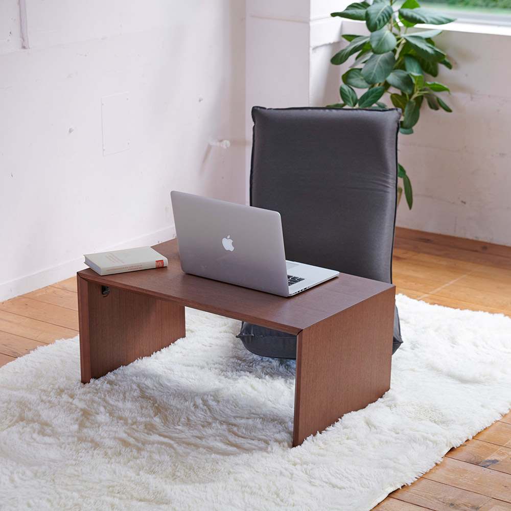 国産】Slim ウォールナット折りたたみ可能なデスク 幅75cm 通販 - ディノス
