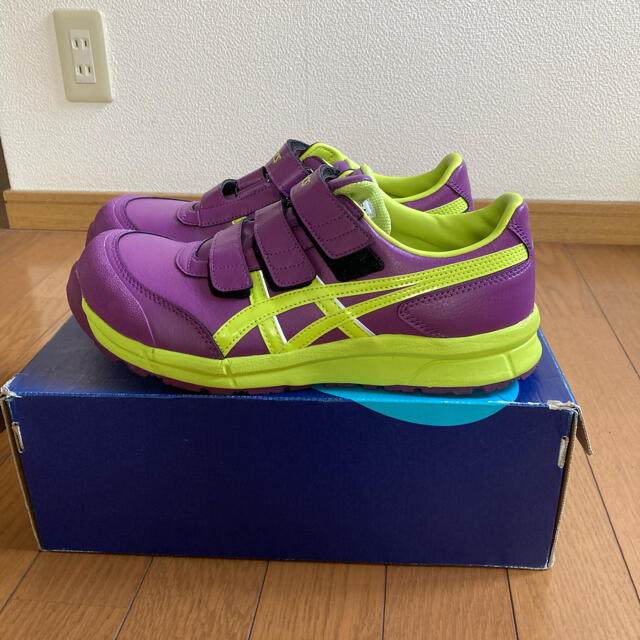 asics - アシックス安全靴(パープル&イエロー)限定品⭐️の通販 by
