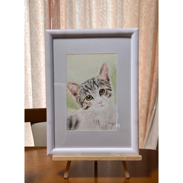 猫 ネコ ねこ 手描き 原画 パステル画 色鉛筆画の通販 by ウラン ｜ラクマ
