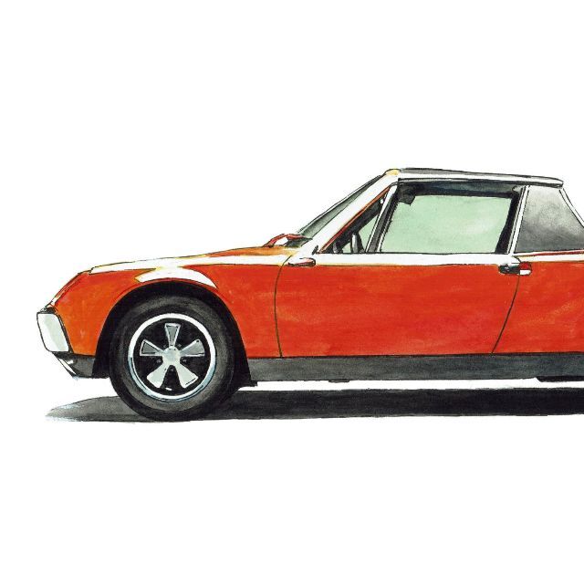 Porsche - GC-728ポルシェ914/911限定版画サイン額装作家平右ヱ門の
