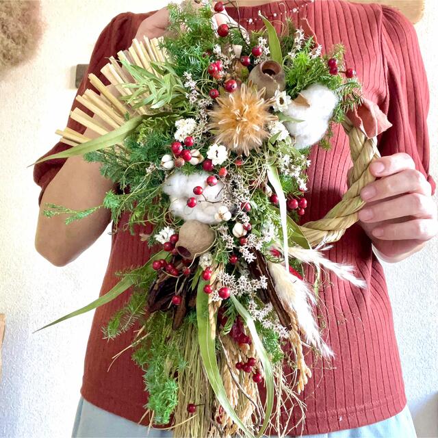 飾る向き×クリスマス×しめ縄8way クリスマスリース しめ縄 しめ縄