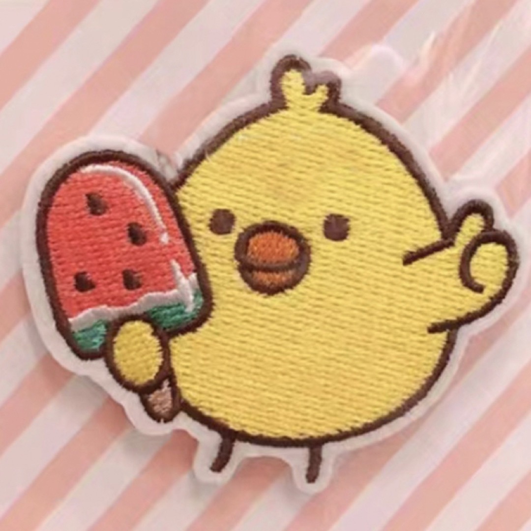 かわいい ひよこちゃん 刺繍 ワッペン かわいい おしゃれ 貼るだけの