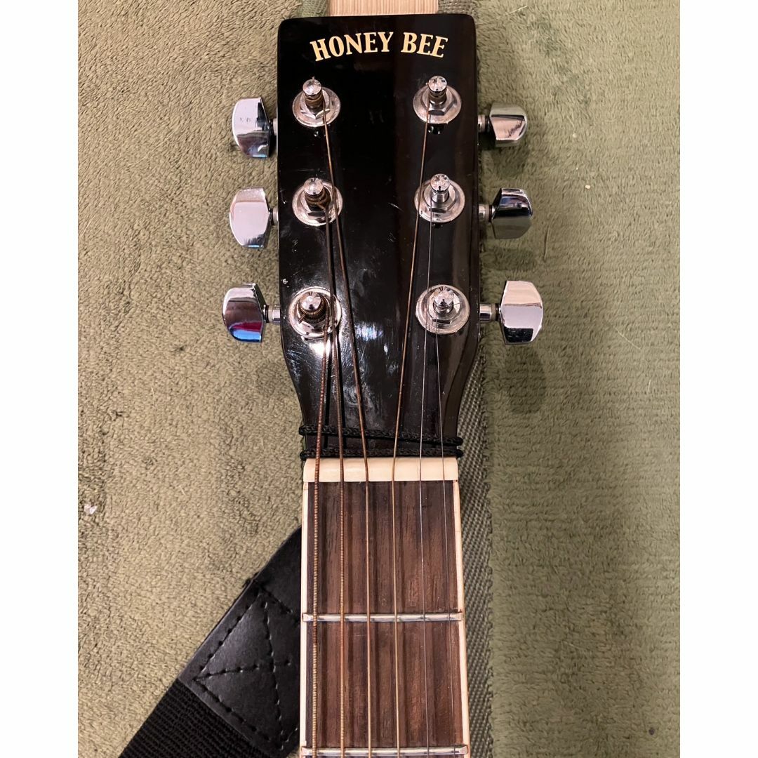 HONEY BEE ハニービー アコースティックギター W-15 黒ケース付き
