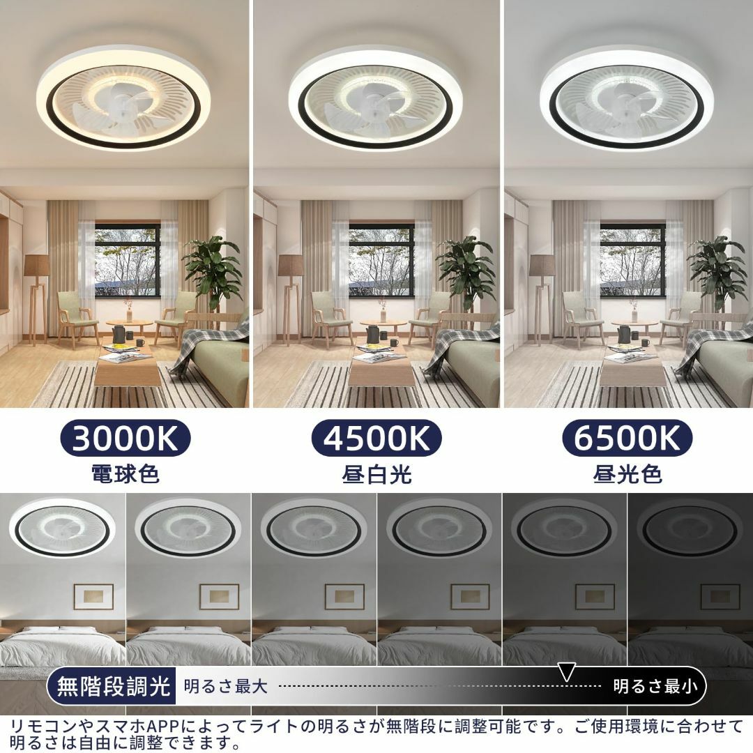 色:ブラック】ZXhome シーリングファンライト シーリングライト ファン