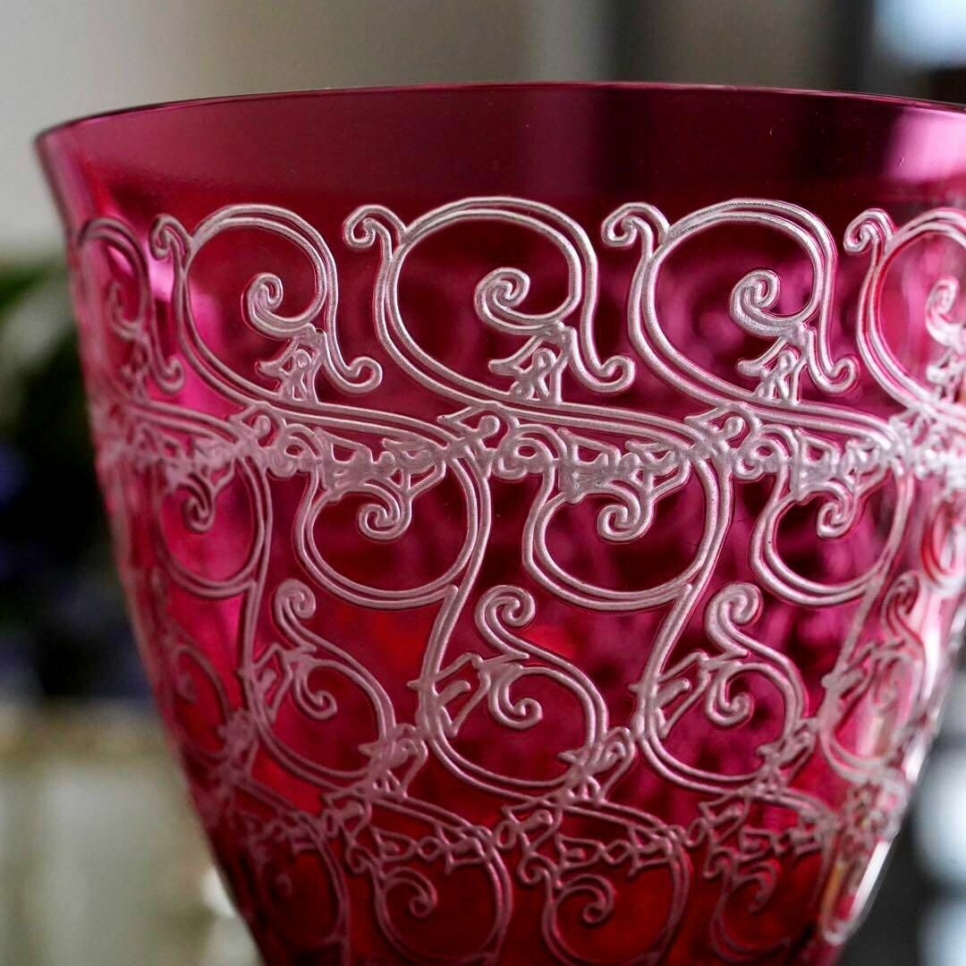 Baccarat - 美品☆オールドバカラBACCARAT金赤☆レッド☆シャトー