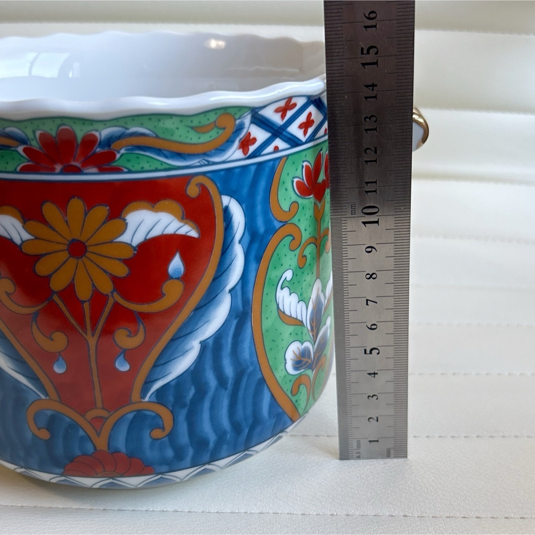 希少 三洋陶器 龍峰窯 金彩古伊万里 ワインクーラー 染錦 色絵 鉢