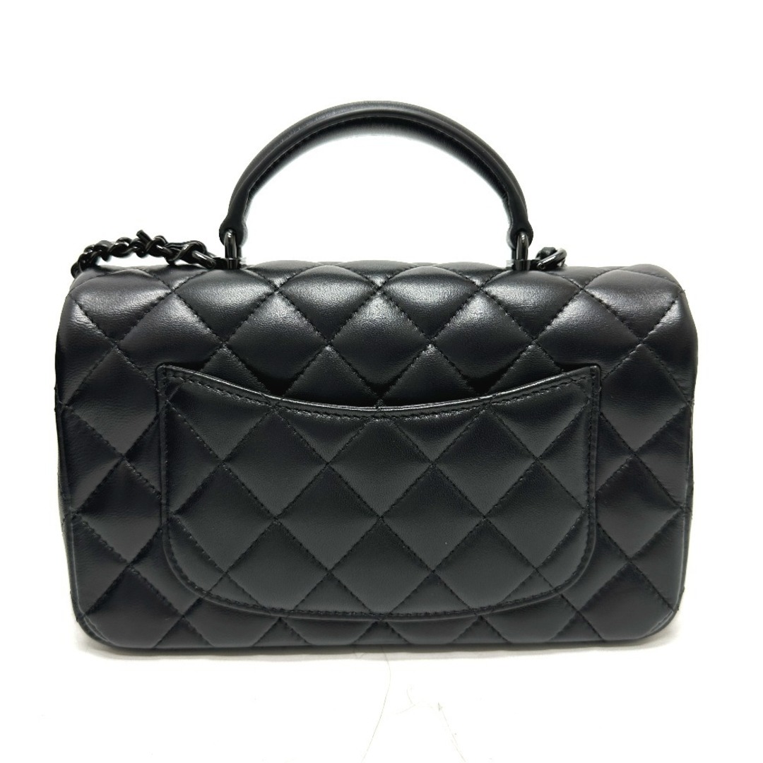 CHANEL - シャネル CHANEL トップハンドル ソーブラック マトラッセ 20