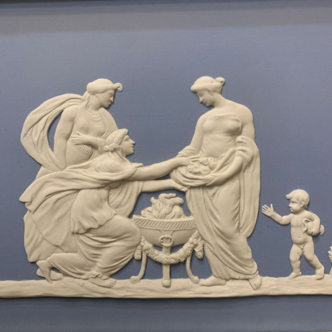 WEDGWOOD - 希少 ウェッジウッド ジャスパー 神話図 プラーク 陶板 額