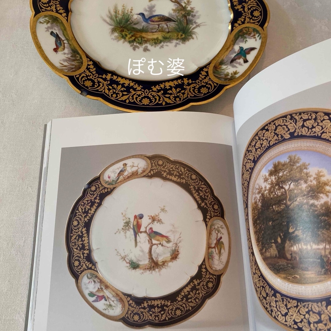 Sevres セーヴル セーブル】金彩絵付 皿「鳥達のデュプレシス／19世紀」