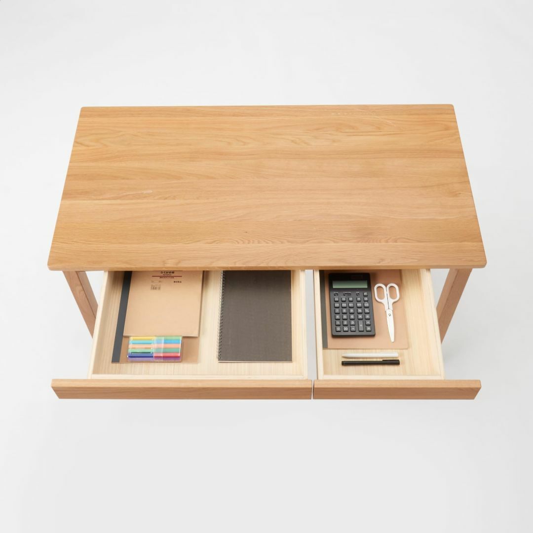 スタイル:デスク】無印良品 木製デスク オーク材 幅110×奥行55×高さ70