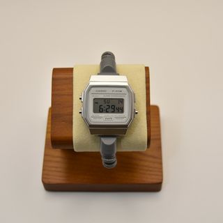 CASIO - CASIO F-91W ホワイト・シルバー サウナバンドカスタム