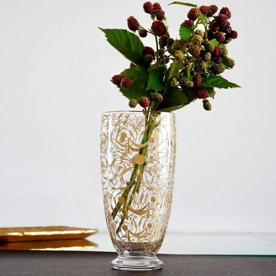 Baccarat - 希少☆オールドバカラ ミケランジェロ 花瓶 24金彩