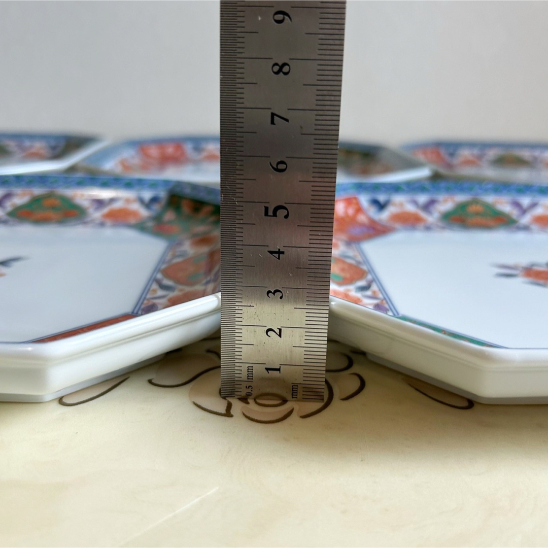 有田焼 - 三洋陶器 龍峰窯 金彩古伊万里 和皿揃 5枚セット 中皿 八角皿