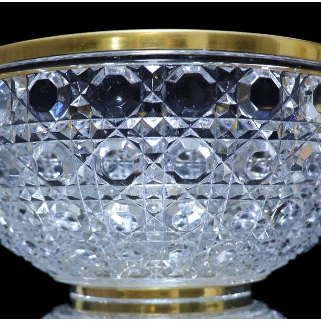 オールド・バカラ 1890年 名品 天使文ゴールド装飾ディアマン・ビゾー