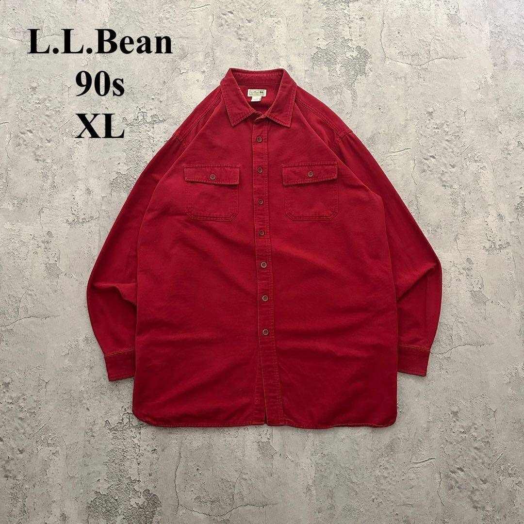 L.L.Bean - 90s【L.L.Bean】エルエルビーン（XL）木タグ＊ワーク