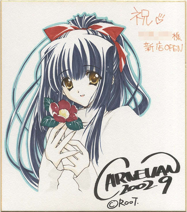 CARNELIAN直筆カラー色紙「顔のない月」