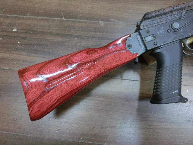 aohate custom！ :マルゼンCA870用ウッドストックの製作とKSC AKS74U用