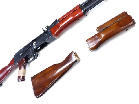 ECHIGOYA新宿店 BLOG:マルイAKM用木製ハンドガード&ストックセット