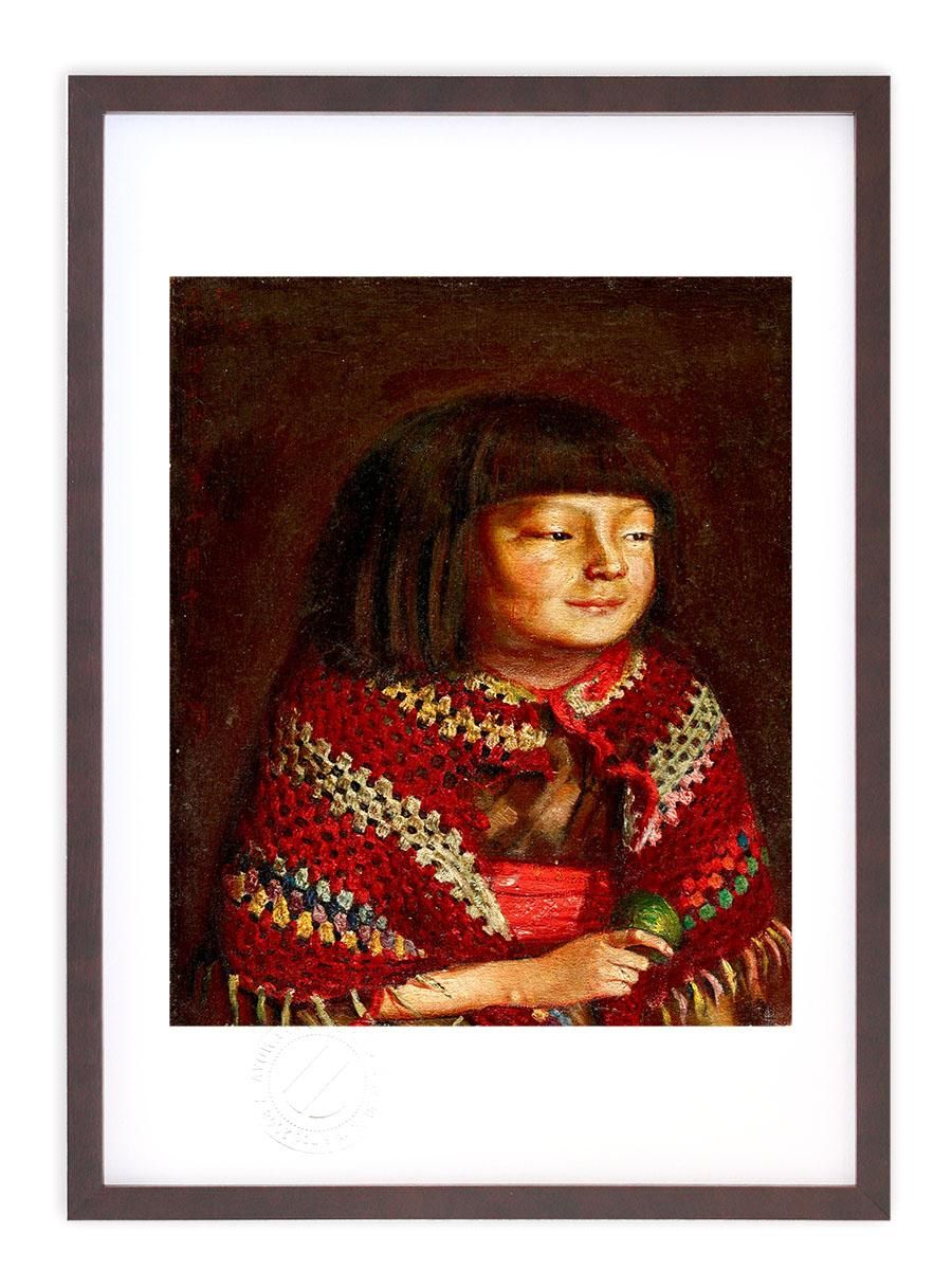 版画 絵画 名画 日本画 麗子微笑 岸田劉生 インテリア 壁掛け 額入り