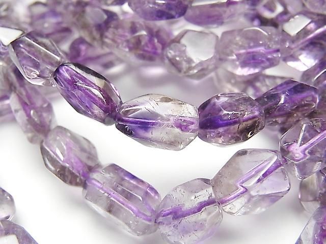 アメジスト（紫水晶）×スモーキー タンブルカット ブレスレット
