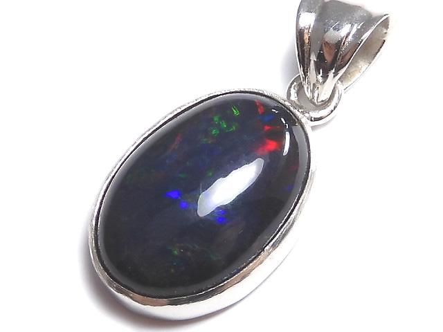 動画】【1点もの】ブラックオパールAAA ペンダントトップ SILVER925製