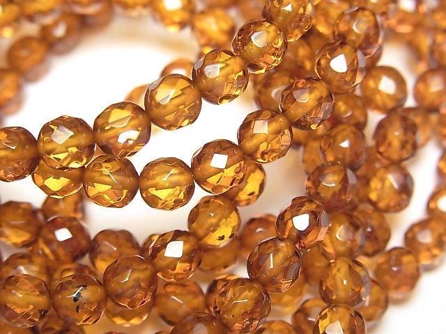 バルティックアンバー（琥珀） ラウンドカット5mm ライトブラウン
