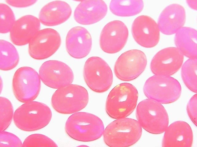 エチオピア産ピンクカラーオパール オーバル カボション8×6mm 3個
