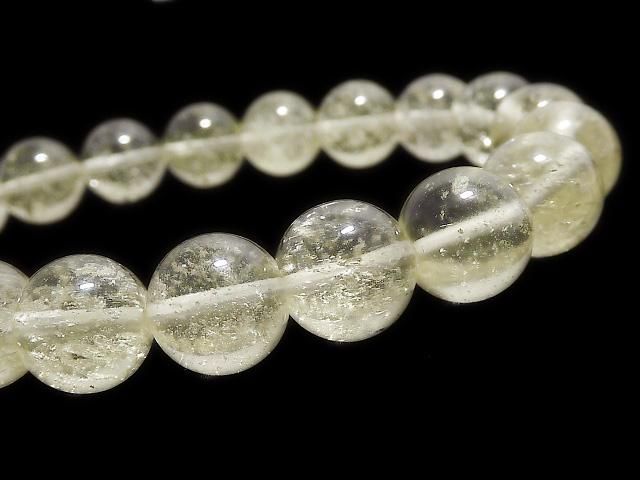 動画】【1点もの】リビアングラス ラウンド9.5mm 1連(ブレス) NO.205