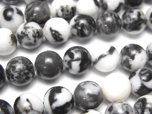 ゼブラジャスパー ラウンド8mm 1連｜天然石ビーズの卸問屋・通販