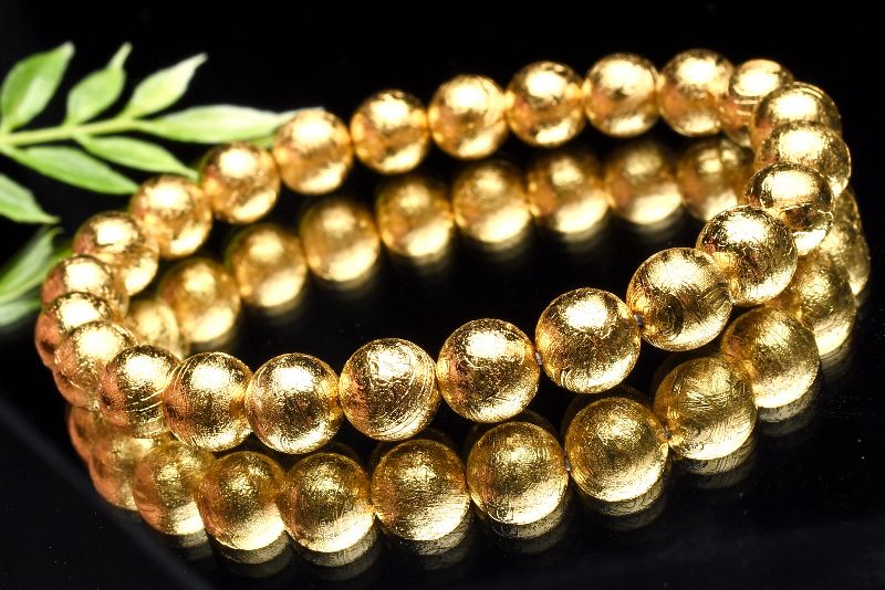 お買い得！ メテオライト(アルタイ隕石) 10mm ゴールドコーティング
