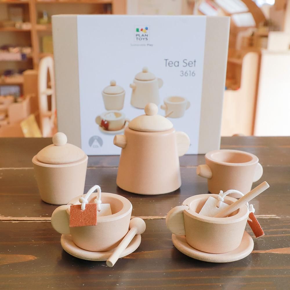 PLANTOYS（プラントイ）の木製ティーセット - 【ままごとキッチン