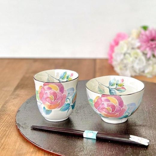 茶碗・湯呑セット | 花ことば－バラ - 美濃焼とやちむんと雑貨｜蔵