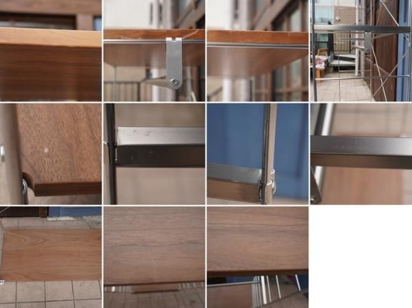無印良品(MUJI)の人気のウォールナット材×ステンレス ユニットシェルフ