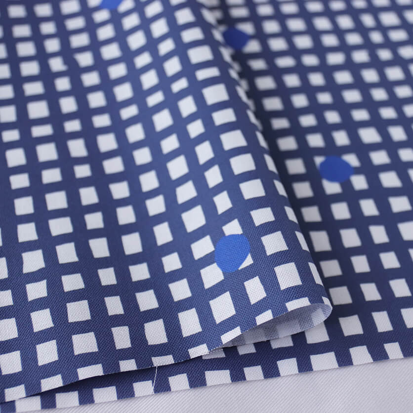チェック＆ドット（ネイビー） - 生地と型紙の通販サイト：nunocoto fabric