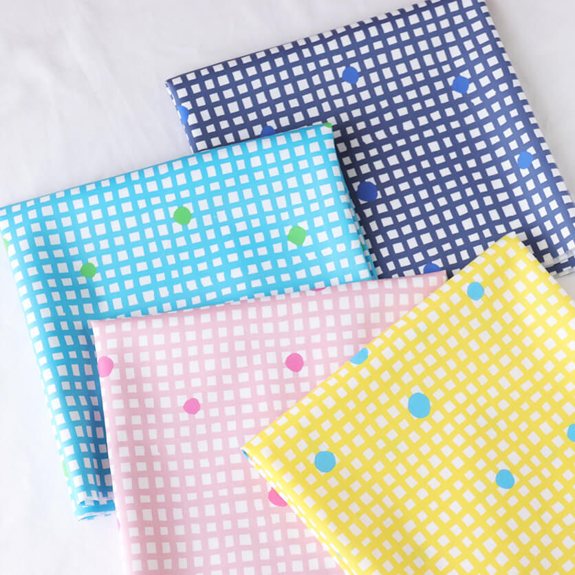 チェック＆ドット（ネイビー） - 生地と型紙の通販サイト：nunocoto fabric