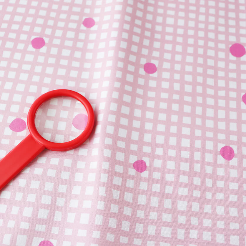 チェック＆ドット（ピンク） - 生地と型紙の通販サイト：nunocoto fabric