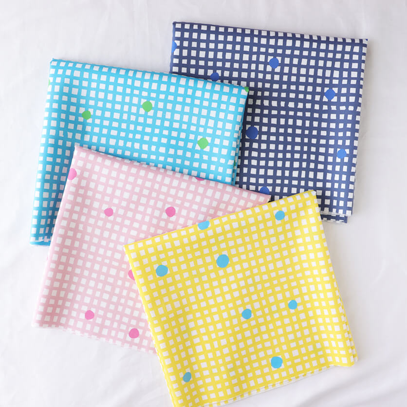 チェック＆ドット（ピンク） - 生地と型紙の通販サイト：nunocoto fabric