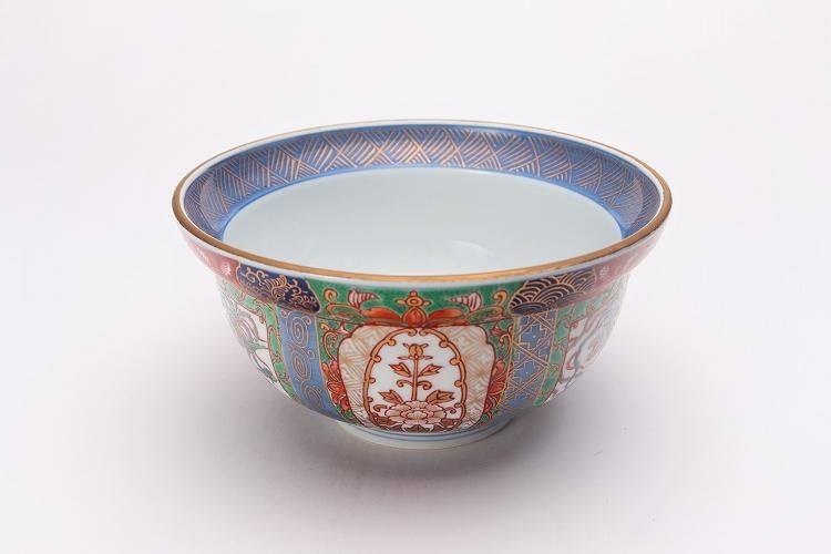 幸楽窯 錦色絵山水蓋丼