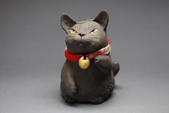 鈴猫(黒)・岡村洋子 - 暮らしを楽しむうつわ・作家ものの和食器通販