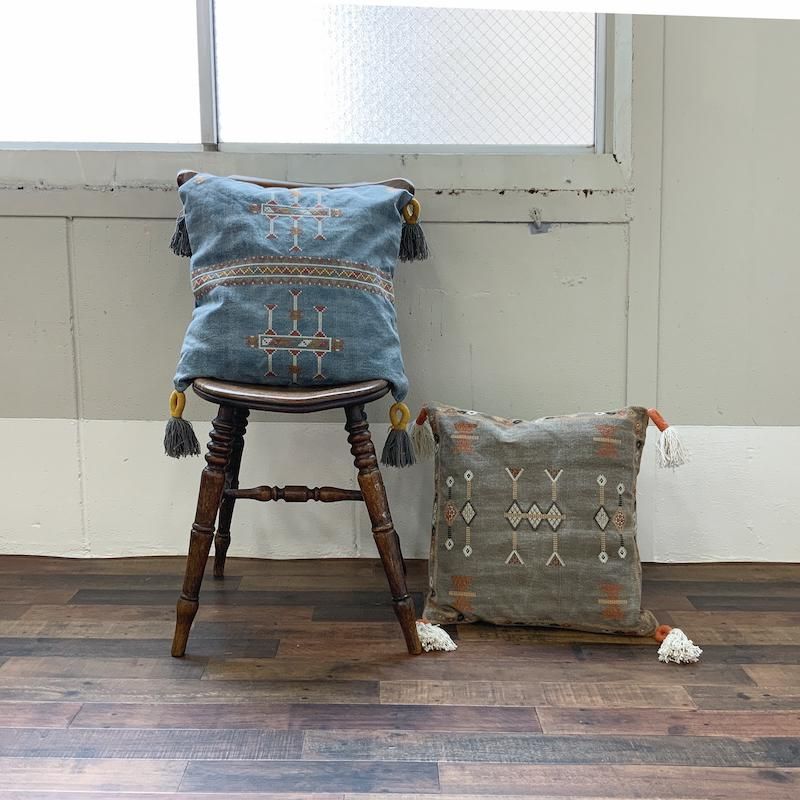 CACTUS CUSHION COVER BLUE (カクタス クッションカバー) 45×45cm
