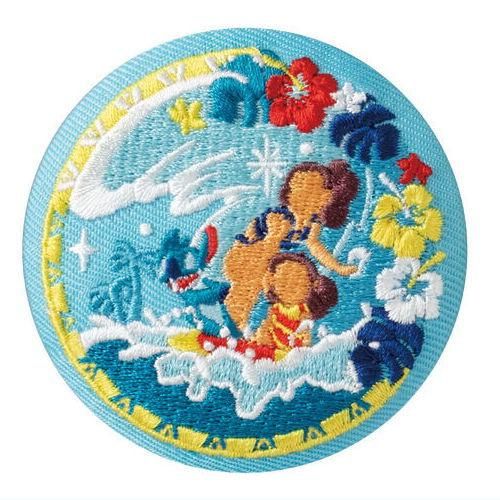 Disney Characters 刺繍缶バッジビスケット2 [12.リロ＆スティッチ]※缶