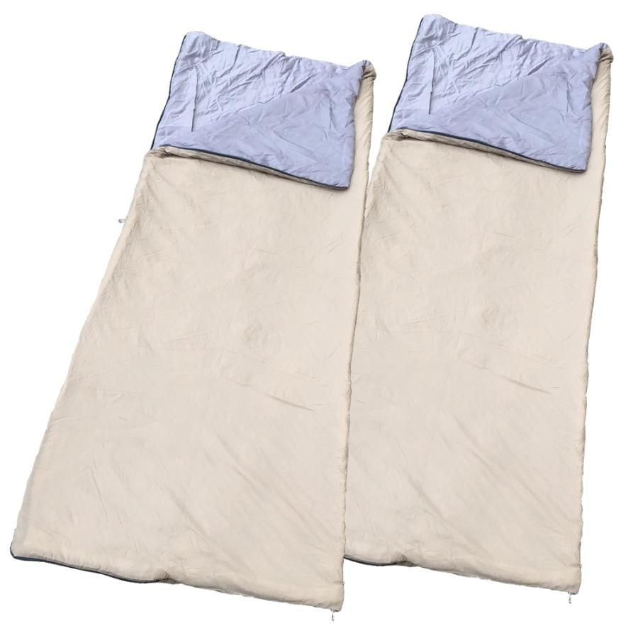 寝袋 2枚セット 春夏秋用 封筒型 キャンプ用寝具 シェラフ アウトドア