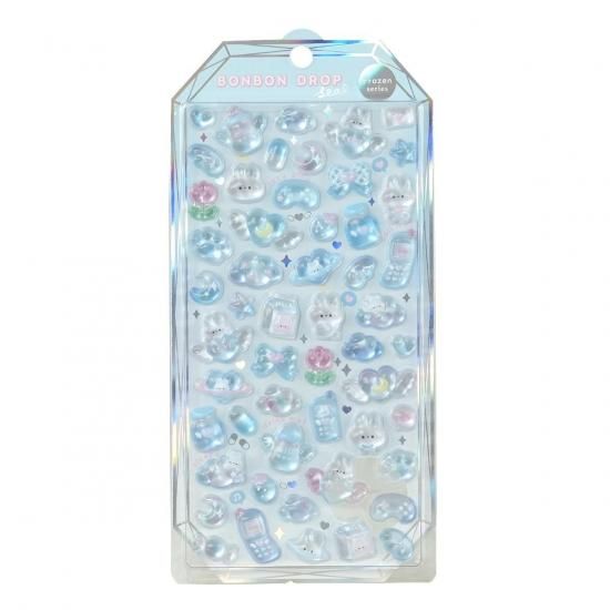 ネコポス対応】ボンボンドロップシール シャーベット／みずいろ