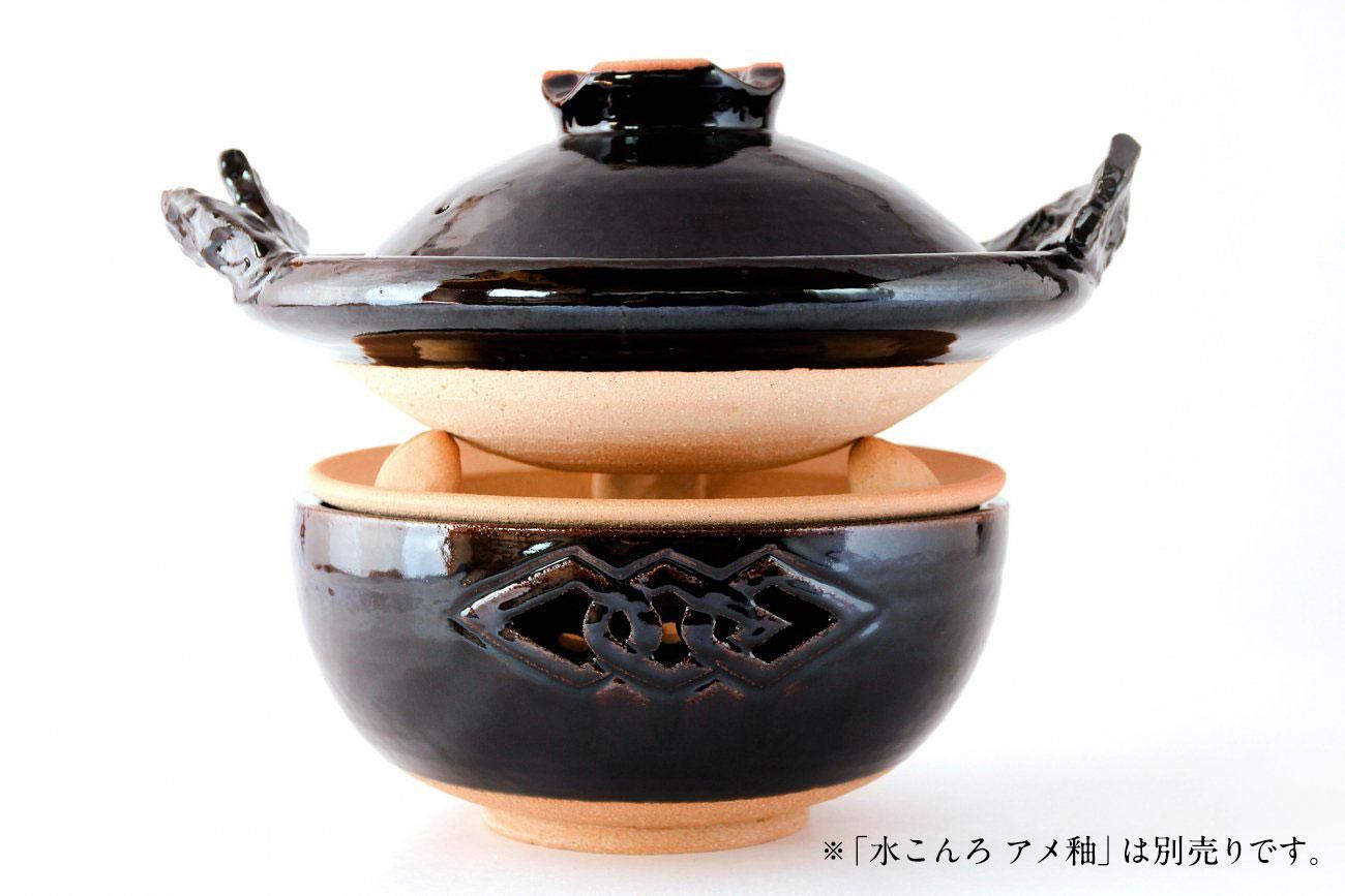 魚手黒鍋（尺3寸） - 土楽 | 伊賀の里の土楽窯