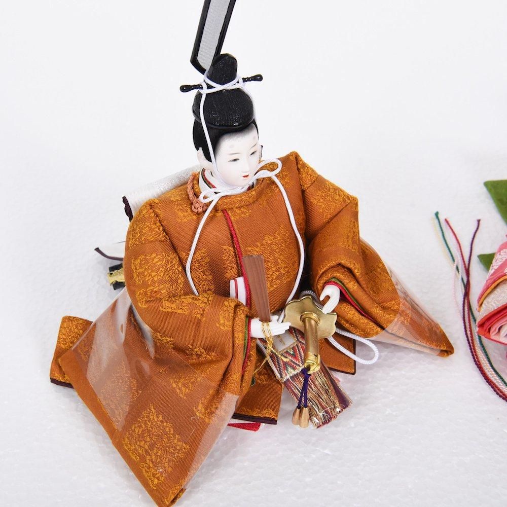 雛人形 京十二(芥子) 正絹 黄櫨染 小出松寿