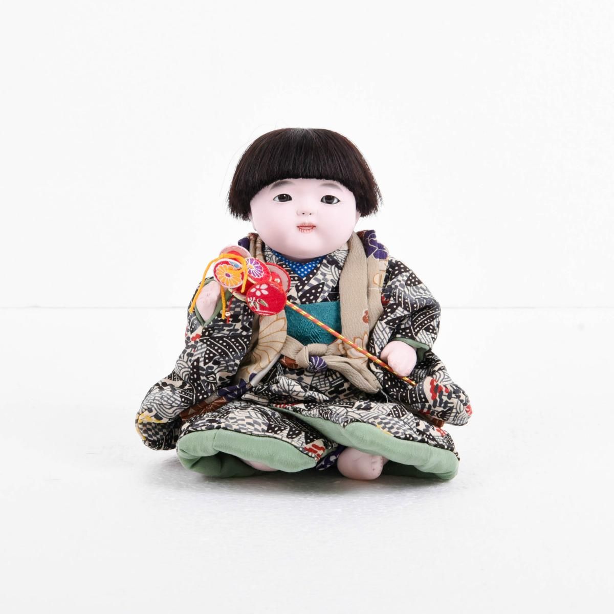 市松人形 おさな人形 男の子(小) でんでん太鼓付き 松乾斎東光作