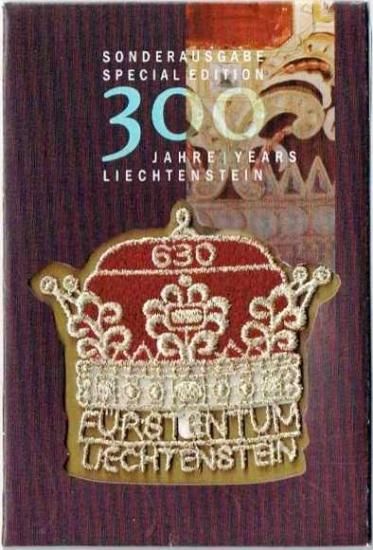 刺繍切手 リヒテンシュタイン2019年リヒテンシュタイン300年1種完