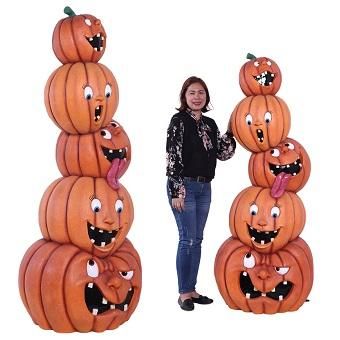 ハロウィン☆かぼちゃのオブジェ☆パンプキンタワー【181cm】☆等身大